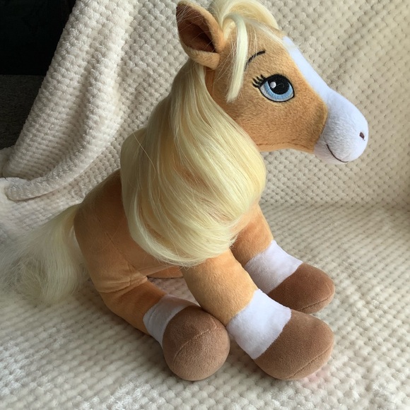 Build A Bear Workshop Plush Horses and  Hearts Riding Club Palomino Horse Pony - Picture 9 of 16